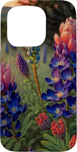 Vista 14 de Texas Rose Colored Bluebonnets Case for iPhone 17