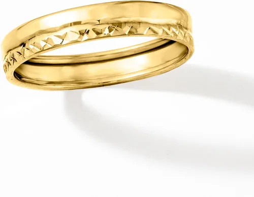 Vista 5 de Ross-Simons Italian 14kt Yellow Gold Diamond-Cut and Polished Ring