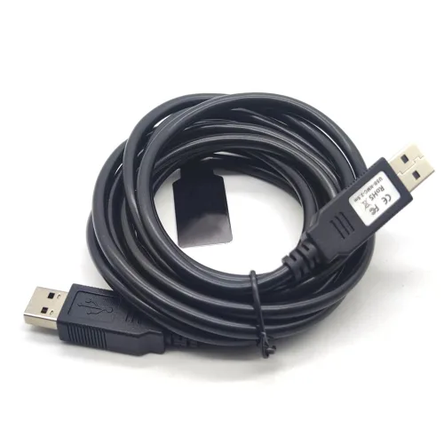 Vista 5 de USB 2.0 macho a USB 2.0 macho con chipset FT232R cable de módem nulo para PC a PC de transferencia de datos de comunicación 8.2 ft