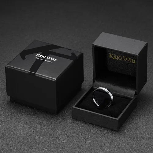 Vista 80 de King Will Alianza de boda de carburo de tungsteno para hombres y mujeres, anillos de promesa para parejas abovedados de alto pulido