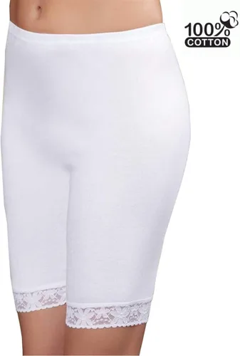Vista 5 de HMD Underwear Bragas cómodas de algodón largo 100%, Blanco