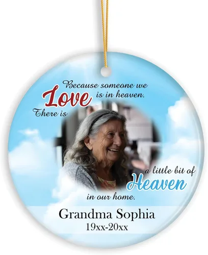Vista 14 de Foto personalizada y nombre de nuevo papá, adorno de Navidad para nueva mamá, adorno personalizado de la primera Navidad del bebé, primera Navidad