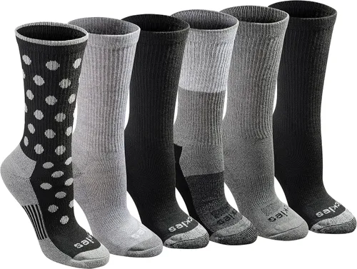 Vista 23 de Dickies Women's Dri-Tech Fashion Moisture Control Crew Socks (6, 12 Pairs)