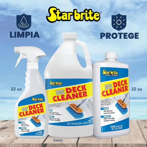 Vista 6 de STAR BRITE Limpiador y protector de cubierta antideslizante, protector UV y manchas, 1 galón (085900), 22 fl oz (paquete de 1)