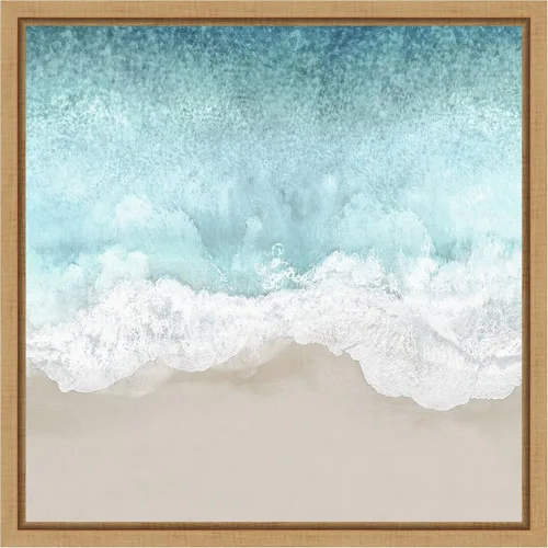 Vista 10 de Amanti Art Lienzo enmarcado para pared, 16 x 16 pulgadas, olas del océano II, por Maggie Olsen, lienzo enmarcado para pared, obras de arte de playa