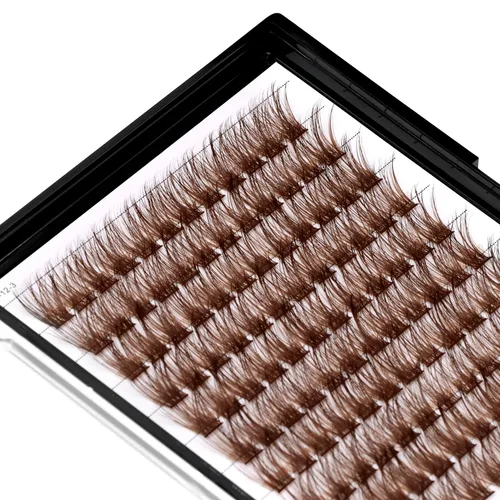 Vista 25 de Pestañas postizas de tallo ancho con varias pestañas falsas de colores D Curl de 10 a 20 mm para elegir, pestañas postizas profesionales