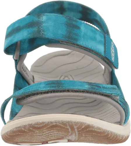 Vista 2 de KEEN Correa trasera Elle unisex para niños, plataforma casual y puntera abierta