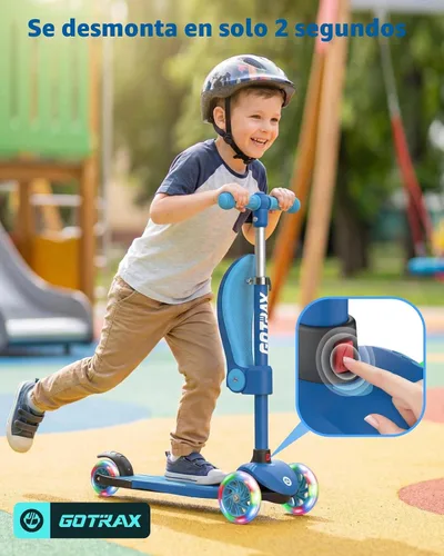 Vista 8 de Gotrax KS3 Kick Scooter with Seat, 3 Wheels for Kids Age 2+, Gifts