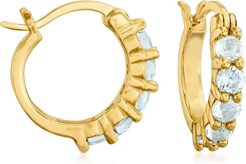 Vista 4 de Ross-Simons Three Pair Gemstone Huggie Hoop Earrings