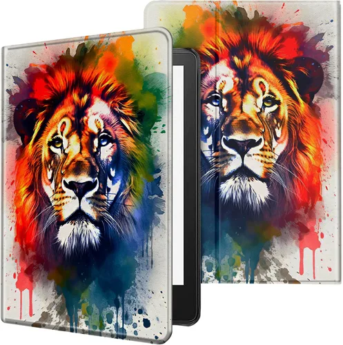 Vista 21 de Funda para tablet Kindle Fire 7 2019/2017 lanzamiento 9ª/7ª generación 7 pulgadas, ligera, protectora de piel sintética, cubierta inteligente