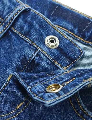 Vista 3 de KIDSCOOL SPACE Pantalones de mezclilla rasgados con banda elástica para niños pequeños
