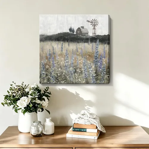 Vista 31 de Arte de pared para decoración de baño, imagen de playa azul, tema oceánico, impresión en lienzo de flores, pintura moderna de paisaje marino