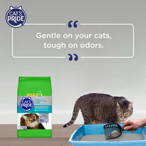 Vista 6 de Cat's Pride Premium arena para gatos ligera aglomerante: cuidado completo - hasta 10 días de potente control de olores - hipoalergénica