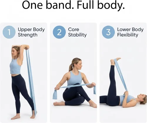 Vista 2 de Lindywell Bandas de tela y ejercicio para mujeres y hombres, bandas de resistencia para entrenamiento, incluyendo activación de glúteos