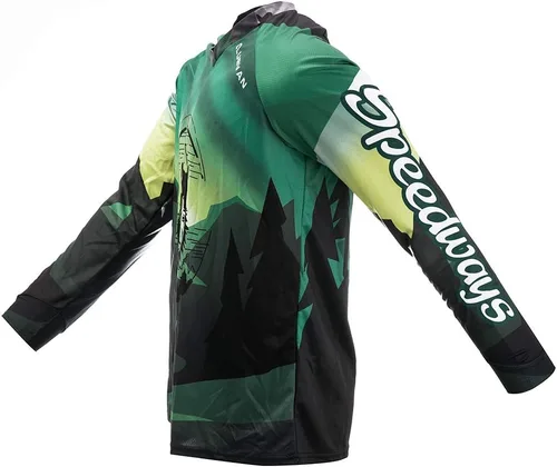 Vista 5 de JPOJPO Camiseta de ciclismo para hombre, camiseta de manga larga, para bicicleta de montaña, motocicleta, ropa anti-UV