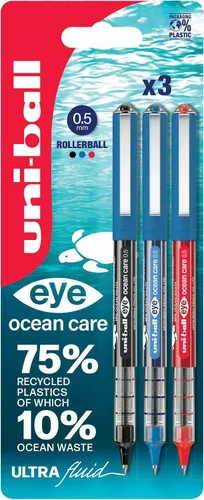 Vista 8 de uni-ball Eye Ocean Care UB-150ROP - Bolígrafos negros de punta redonda de 0.020 in para escritura súper suave, dibujos, arte, manualidades