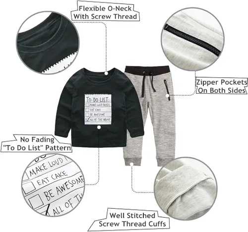 Vista 6 de Jobakids Boys 2 Pieces Set Boys Cotton Clothing Set