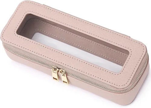 Vista 25 de Pinkmik Pequeña bolsa de maquillaje transparente, mini estuche para cosméticos, bolsa de aseo impermeable con cremallera, organizador de bolsos