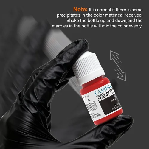Vista 6 de PMU - Pigmento para labios 0.169 fl. oz/5 ml, tinta de tatuaje profesional para labios de larga duración, microblading, maquillaje permanente