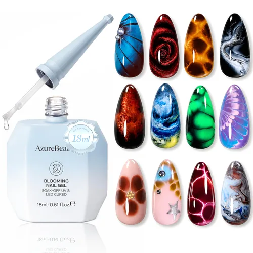 Vista 13 de AZUREBEAUTY - Juego de base y capa superior de gel de 0.6 fl oz, 2 piezas A-transparente-2