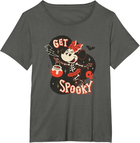 Vista 60 de Disney Disfraz de esqueleto de Minnie Mouse para Halloween, camiseta espeluznante Negro
