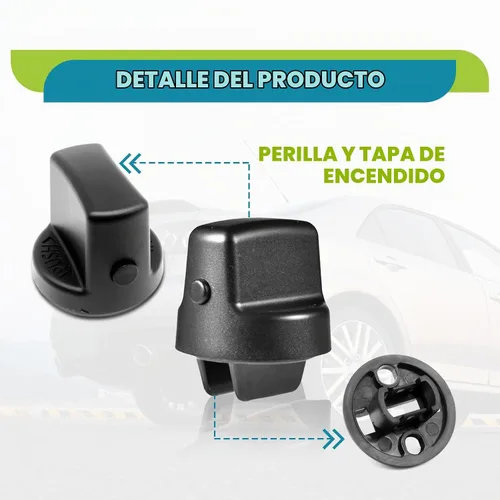 Vista 3 de Tapa de botón de rotación del interruptor de encendido sin llave compatible con Mazda CX-9 2007-2015 2006-2007 Mazda 6 2007-2011 CX7 reemplaza a OE