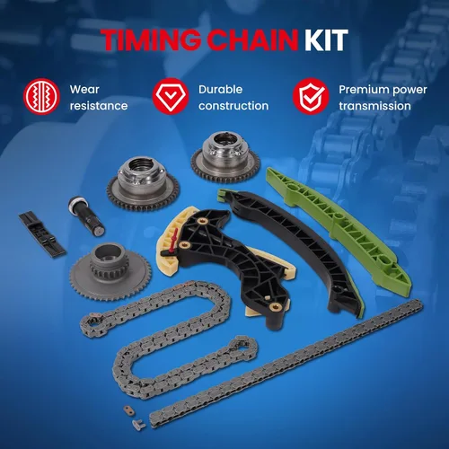 Vista 2 de MOCA Kit de cadena de distribución para Mercedes-Benz 2012-2014 para SLK250 Base Convertible 2 puertas 1.8L y 2012 para C250 4Matic Sedan 4 puertas