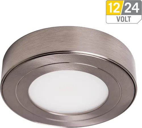 Vista 7 de Armacost Lighting 223411 Luz LED Tipo Disco, Blanco Brillante Regulable, debajo del gabinete, 2.75 pulgadas de diámetro, cableado, bajo voltaje