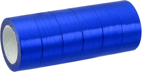 Vista 6 de PATIKIL Cinta adhesiva metálica Washi de 0.591 in x 16.4 ft, paquete de 6 calcomanías adhesivas de papel de arte para bricolaje, manualidades, Azul