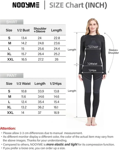 Vista 5 de Ropa interior térmica para mujeres Long Johns para mujeres, capa base para mujeres, en climas fríos
