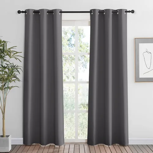 Vista 84 de RYB HOME - Cortinas para armario de 36 pulgadas, cortinas para oscurecer la habitación con ojales resistentes a la oxidación, cortinas de Aqua