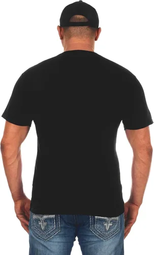 Vista 2 de JH DESIGN GROUP Camiseta de coche para hombre, colección de bandera, 14 nuevas camisas negras de cuello redondo RaM