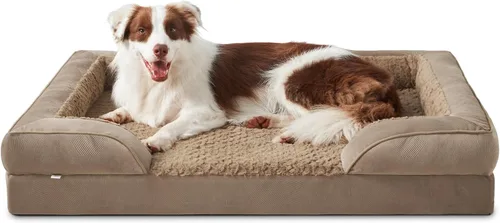 Vista 22 de INVENHO Sofá ortopédico de espuma para perros medianos con funda extraíble lavable, forro impermeable y parte inferior antideslizante
