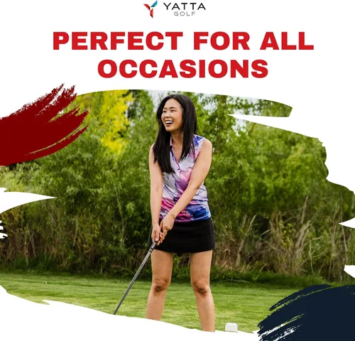 Vista 7 de YATTA GOLF Polo de golf sin mangas para mujer, absorbe la humedad, cuello en V, para golf, entrenamiento, golf
