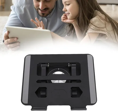 Vista 7 de Goshyda Soporte para tableta, soporte de escritorio de aluminio giratorio 360°, soporte de escritorio ajustable y plegable, universal para tabletas
