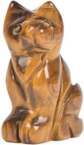 Vista 7 de Justinstones Estatua de gato guardián de piedra de sangre africana, decoración del hogar, reiki chakras curativos, cristal de escritorio, decoración