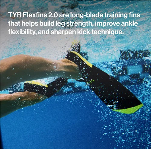 Vista 3 de TYR Flexfins 2.0 - Unisex Natural Rubber Fins for Swim Training
