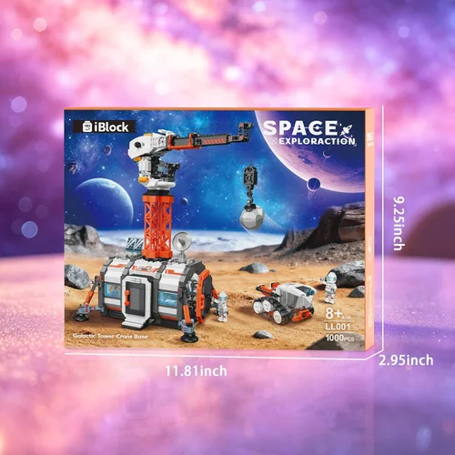 Vista 8 de Space Base Building Sets, Exploration Space Station Model, 1000 PCS Ll001