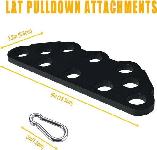 Vista 2 de Barra de Dominadas LAT de Agarre Múltiple para Gimnasio en Casa, Placa Separadora Accesorios de Dominadas LAT para Sistema de Poleas Máquina