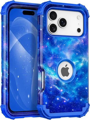 Vista 109 de Miqala Funda compatible con iPhone 8 Plus, iPhone 7 Plus, que brilla en la oscuridad, tres capas, resistente a los golpes, parachoques de plástico