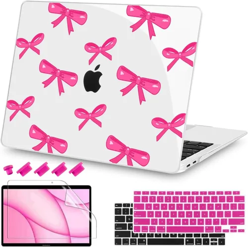Vista 26 de Teryeefi Compatible con MacBook Air de 13 pulgadas A2337 M1 Chip A2179 A1932 (versión 2018-2020), funda protectora delgada + cubierta de teclado