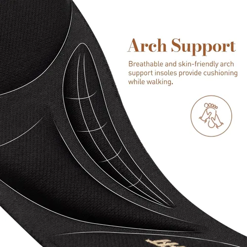 Vista 3 de Athlefit Zapatos de tacón grueso Mary Jane para mujer, zapatos de tacón bajo cerrados con punta redonda, cómodos zapatos de vestir de boda