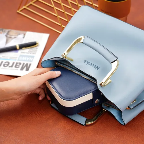 Vista 5 de Joyero de viaje, organizador de joyas pequeño de piel sintética para mujeres y niñas, mini estuche de viaje portátil de doble capa, cajas