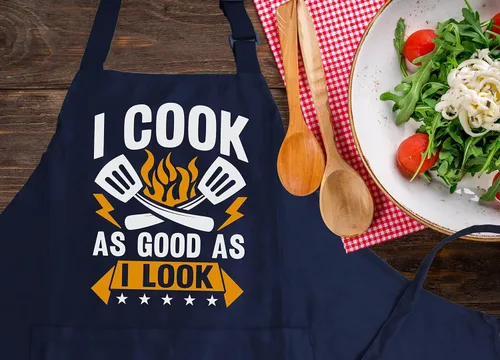 Vista 3 de Regalos de cocina para hombres, delantales divertidos para mujeres con bolsillos para cocina, parrilla, barbacoa, regalos para hombres, chef, papá