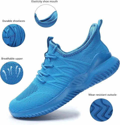 Vista 2 de Tenis para mujer, para correr, caminar, trabajo, casual, cómodos, ligeros, antideslizantes, para gimnasio