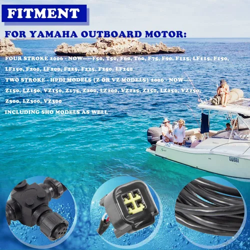 Vista 3 de Repuesto para cable de interfaz de motor Yamaha 000-0120-37, 3004.6865 NMEA 2000 conector de cable y conector en T para Yamaha Outboard 2006-2023