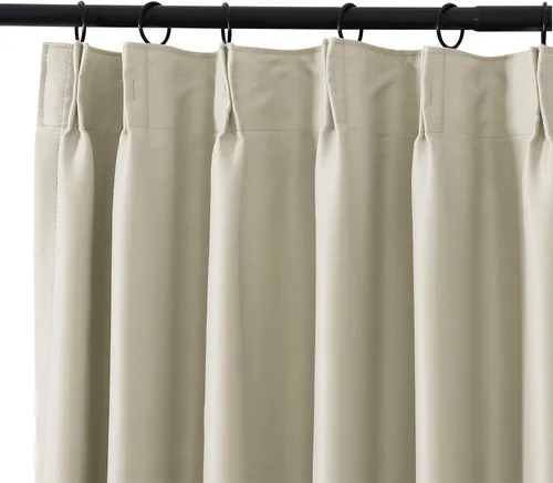Vista 2 de TWOPAGES Cortinas plisadas opacas de 63 pulgadas de largo para ventanas pequeñas, cortinas opacas con aislamiento térmico para oscurecer