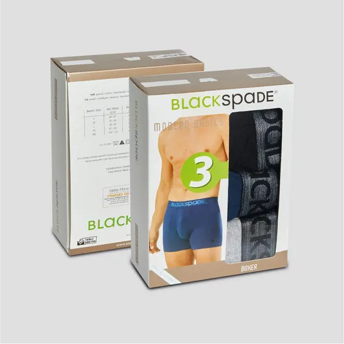 Vista 5 de Blackspade Paquete de 3 bóxers prémium para hombre, algodón cómodo