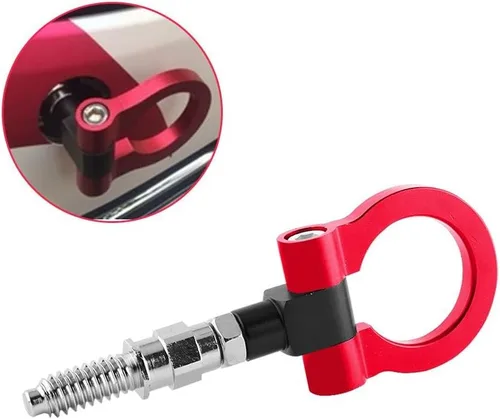 Vista 5 de Gancho de remolque, remolque universal de automóvil de aleación de aluminio, gancho de remolque delantero, anillo de remolque apto para serie E