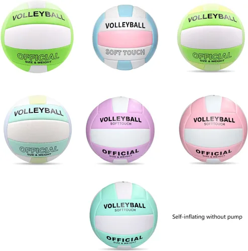 Vista 7 de hejhncii Balones de voleibol impermeables para interiores y exteriores, tamaño oficial 5, juego de entrenamiento deportivo, juego de pelota